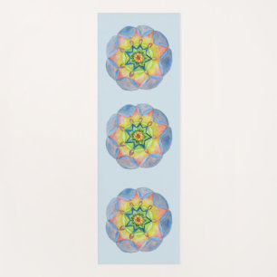 Tapis De Yoga Mat de Yoga Mandala bleu