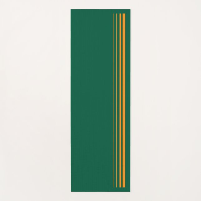 Tapis De Yoga Mat de Yoga vert et orange (Devant)