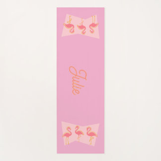 Tapis de yoga MCM Flamant Rose Personnalisé    