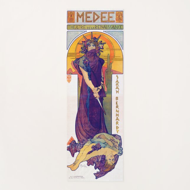 Tapis De Yoga Medea (Medee), Alphonse Mucha (Devant)