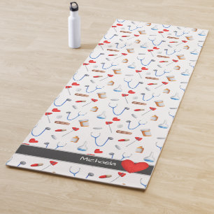 Tapis De Yoga Médecin Infirmière Clinique Motif d'équipement