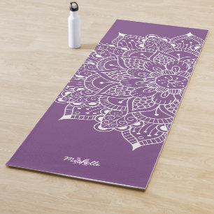 Tapis De Yoga Méditation de Mandala en violet personnalisé