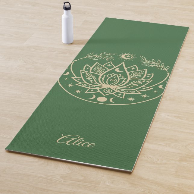 Tapis De Yoga Méditation Yoga Mat personnalisé Cadeau Purple (En situation)