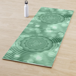 Tapis De Yoga Méditation Zen Chakra Aura de Chakra vert unique e