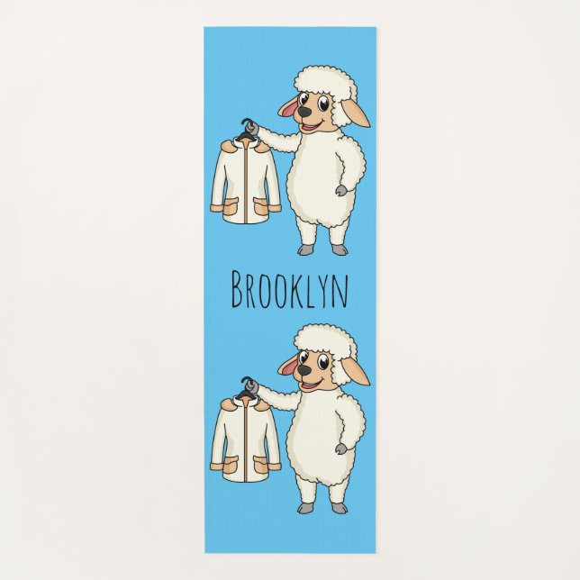 Tapis De Yoga Mignonne brebis avec blouson (Devant)