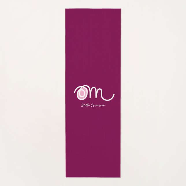 Tapis De Yoga Minimalistic Om Handwritten Personalized Yoga Mat (Devant)