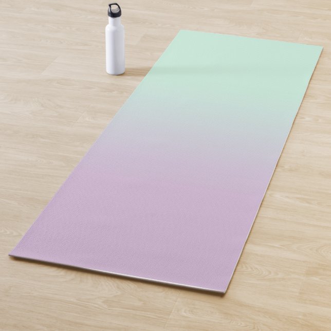 Tapis De Yoga Mint Esthétique Pastel Et Ombre Gradient Lilac (En situation)