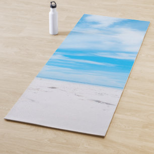 Tapis De Yoga Modèle de design des nuages de ciel bleu et de sa