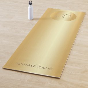 Tapis De Yoga Modèle de remise en forme branché Faux Gold