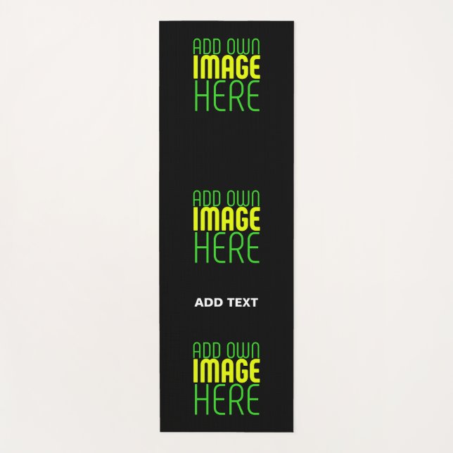 TAPIS DE YOGA MODÈLE DE TEXTE D'IMAGE NOIRE SIMPLE ET MODERNE (Devant)