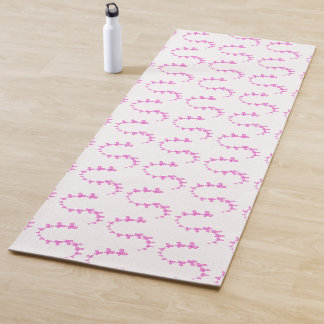 Tapis De Yoga Modern glitter pink butterflies
