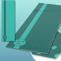Modern Polka Dots Turquoise Teal Nom Namaste