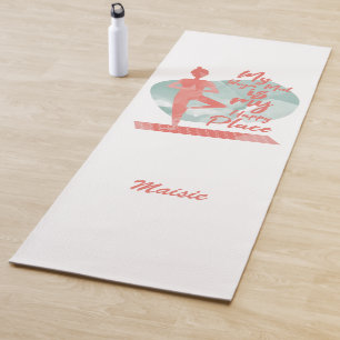Tapis De Yoga Mon Yoga Mat est mon Happy Place Personnalisé