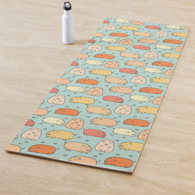 Tapis De Yoga Monnaie de Motif de porc mignon (En situation)