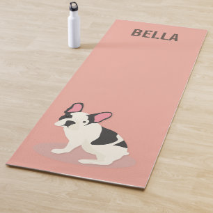 Tapis De Yoga Monogramme Cute French Buldog