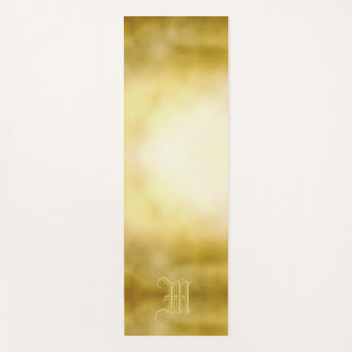 Tapis De Yoga Monogramme de couronne royale brillant or