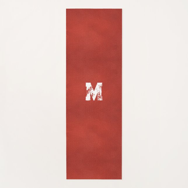 Tapis De Yoga Monogramme en cuir Faux (Devant)