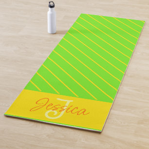 Tapis De Yoga Monogramme Monographique Monographique Moderne Et