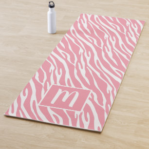 Tapis De Yoga Monogramme personnalisé Zebra Stripes Art Motif Y