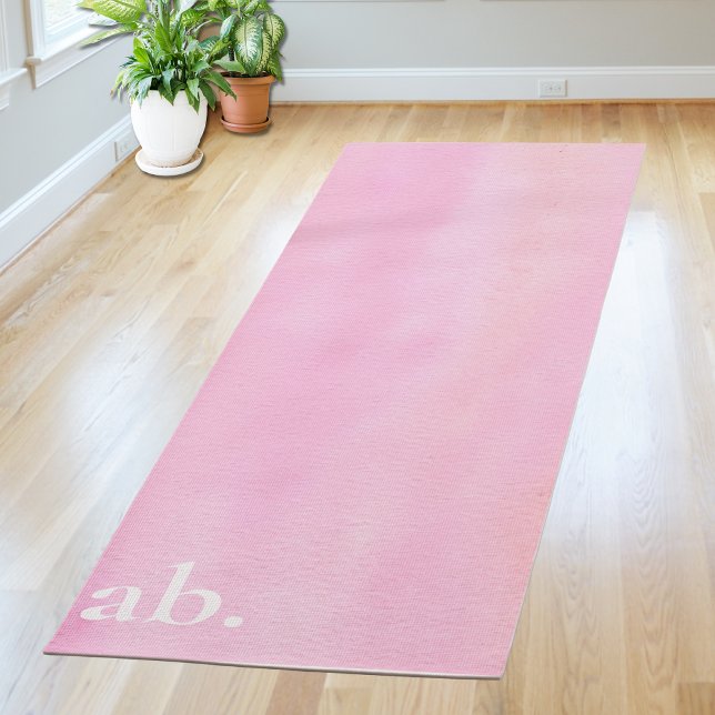 Tapis De Yoga Monogramme rose (Créateur téléchargé)