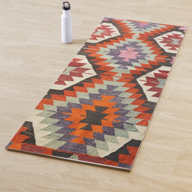 Tapis De Yoga Moquette orientale Perse turque Kilim (En situation)