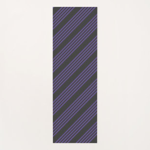 Tapis De Yoga Motif à cinq bandes Ultra violet et charbon de boi