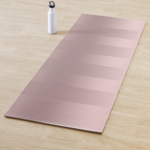 Tapis De Yoga motif à rayures rose-or