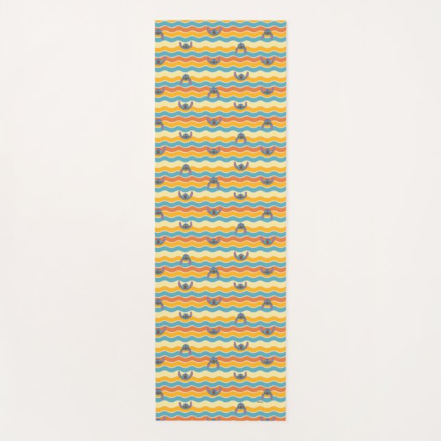 Tapis De Yoga Motif à vague colorée (Devant)