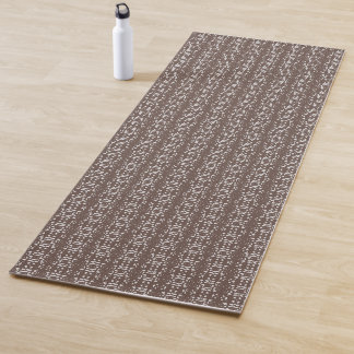Tapis De Yoga Motif Abstrait Unique Brun