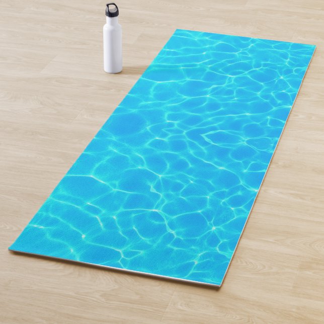 Tapis De Yoga Motif Aqua Avec Réflexion Vagues (En situation)
