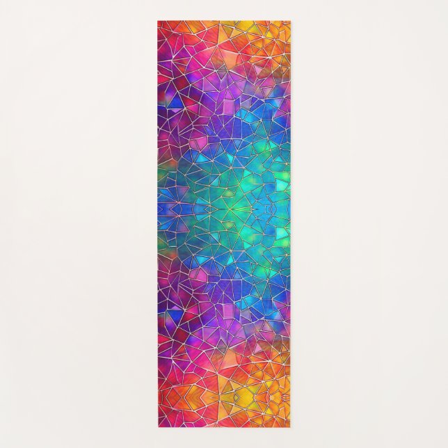 Tapis De Yoga Motif arc-en-ciel en verre tendu (Devant)