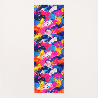 Tapis De Yoga motif coups de pinceaux