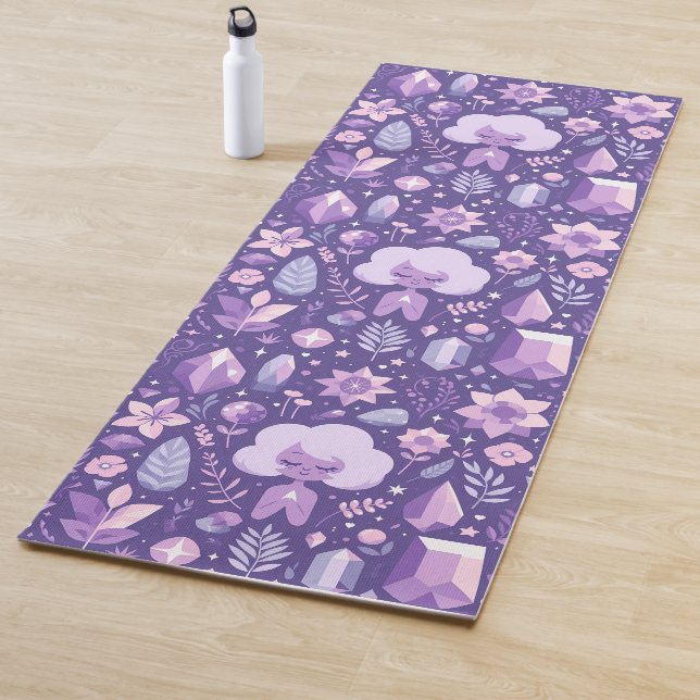 Tapis De Yoga Motif Crystal Dreams (En situation)