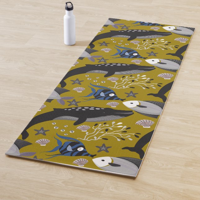 Tapis De Yoga Motif d'animaux aquatiques | vie sous-marine 18 (En situation)