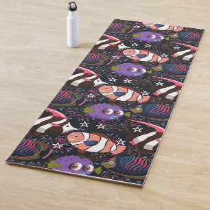 Tapis De Yoga Motif d'animaux aquatiques   vie sous-marine océan