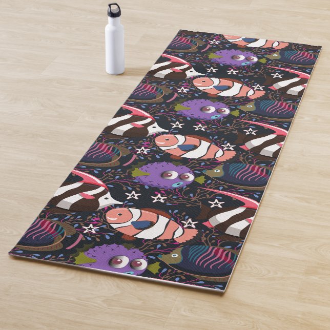 Tapis De Yoga Motif d'animaux aquatiques | vie sous-marine océan (En situation)