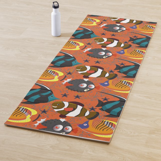 Tapis De Yoga Motif d'animaux aquatiques | vie sous-marine océan (En situation)