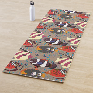 Tapis De Yoga Motif d'animaux aquatiques   vie sous-marine océan
