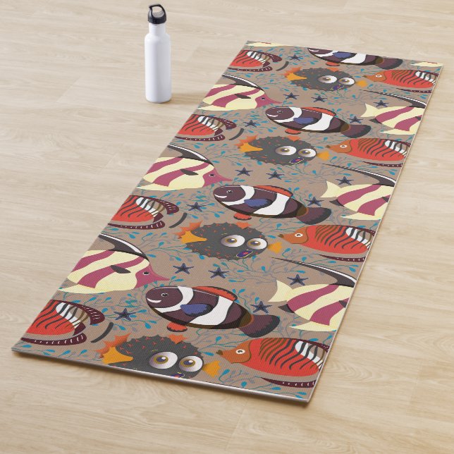 Tapis De Yoga Motif d'animaux aquatiques | vie sous-marine océan (En situation)