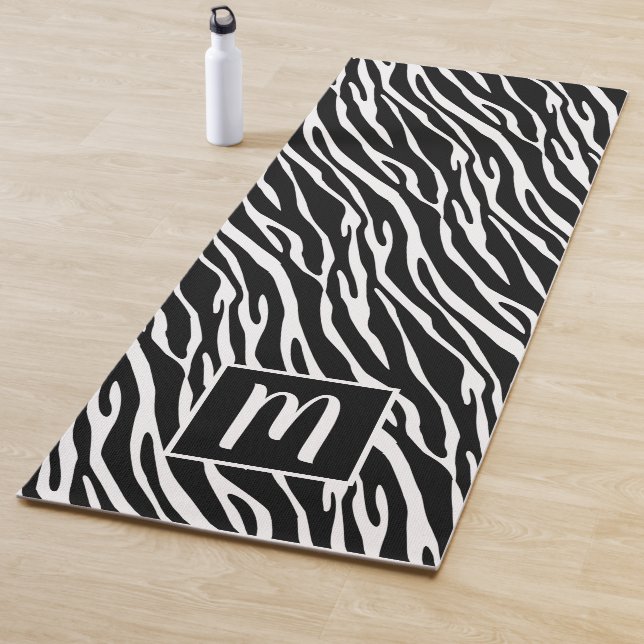 Tapis De Yoga Motif d'art Monogram Cute Zebra Stripes (En situation)