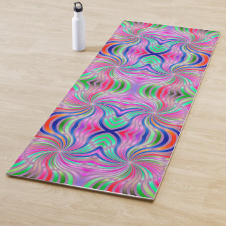Tapis De Yoga Motif de Courbe violette Boho Yoga Mat