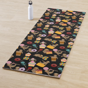 Tapis De Yoga Motif de festins de bonbon à paresse