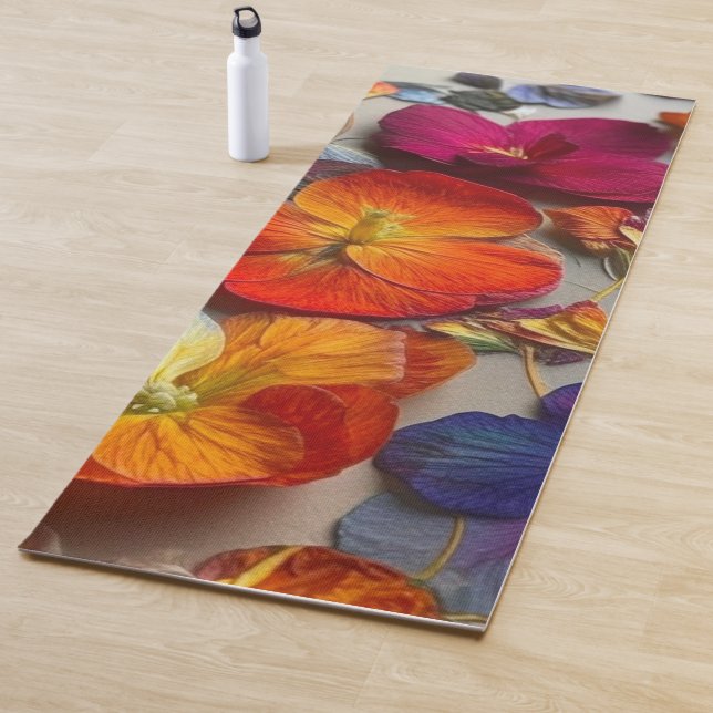 Tapis De Yoga Motif de fleurs (En situation)