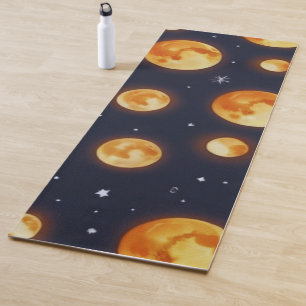 Tapis De Yoga Motif de la lune sur le feu