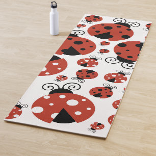 Tapis De Yoga Motif De Ladybugs, Mignons Ladybugs, Red Ladybugs