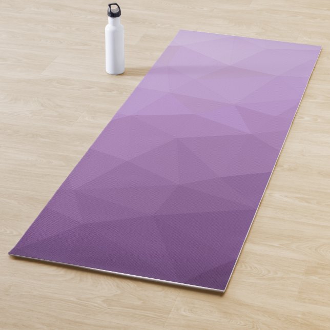 Tapis De Yoga Motif de maillage géométrique de lavande violette (En situation)