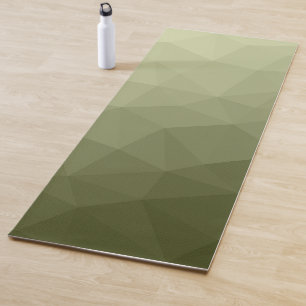 Tapis De Yoga Motif de maillage géométrique vert clair de l'armé