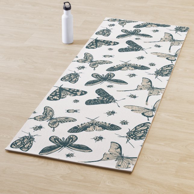 Tapis De Yoga Motif de papillons (En situation)