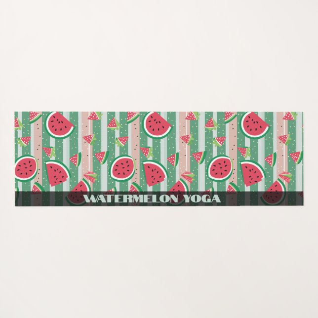Tapis De Yoga Motif de pastèque (Dos (Horizontal))