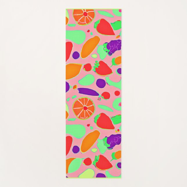 Tapis De Yoga Motif de spectre coloré fruité (Devant)